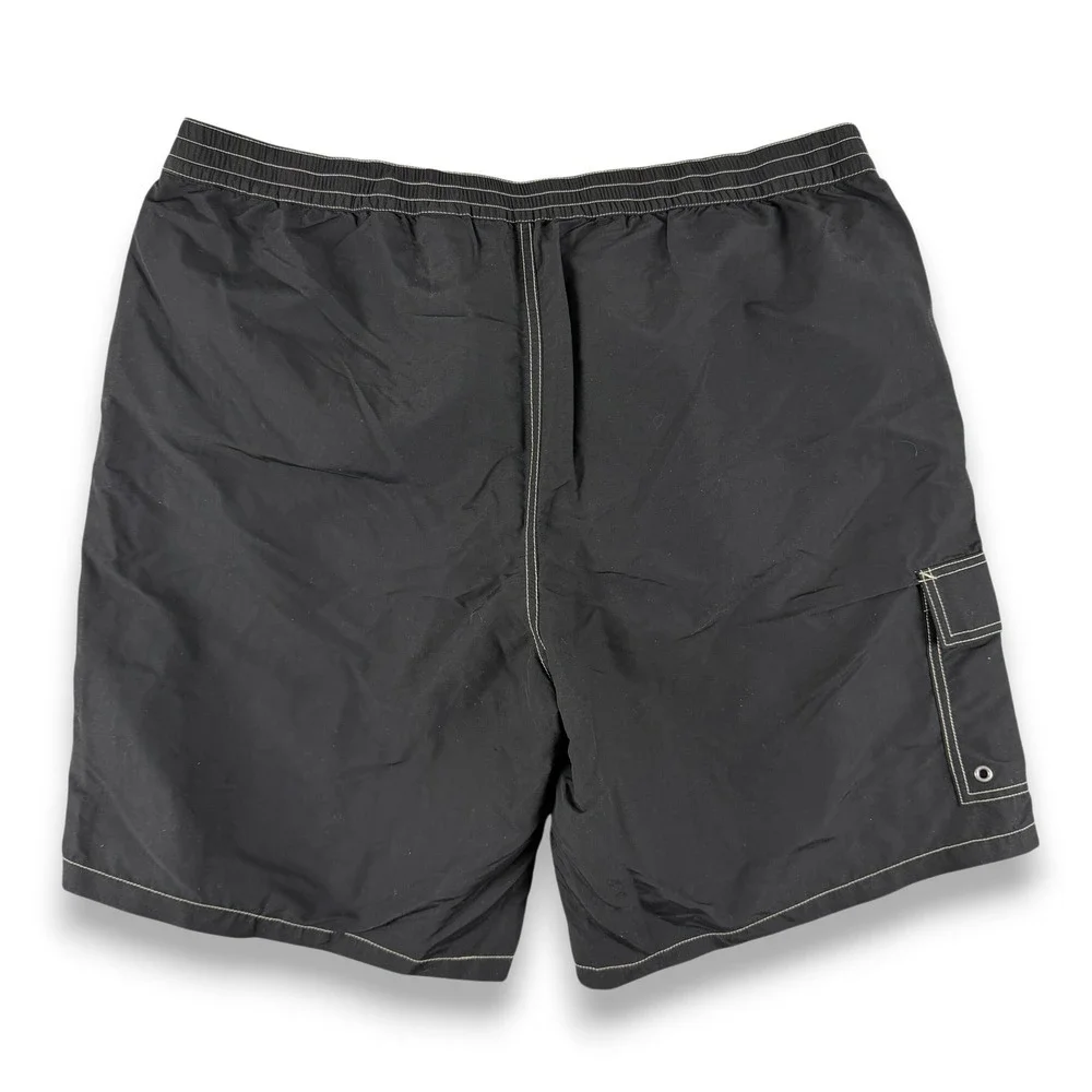 Polo Ralph Lauren‎ Swim Trunks Mens XXL Black Board Shorts Red Pony Mesh Line
